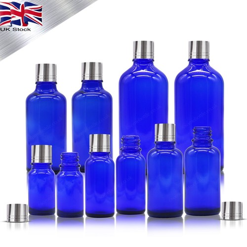 Cobalt blue glass bottle with - cobalt,