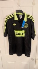 Adidas X OASIS Tour 25 - Size XL - NEW, Jacquard Jersey T-shirt - Black/Yellow