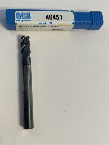 6mm end mill 1mm rad - 1mm, sgs