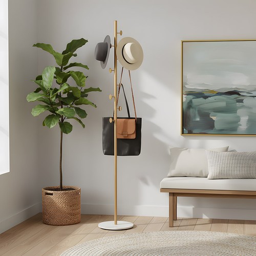 Freestanding metal coat - freestanding,