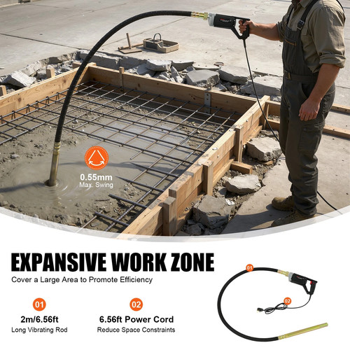 Electric concrete vibrator - electric,