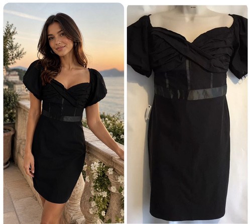 New lipsy size black bardot - new,