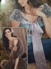 SIRDAR 8544 KNITTING PATTERN FOXY fluffy shawl tippet 