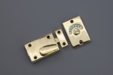 Bathroom Indicator Bolt Vacant Engaged Toilet Door Privacy Lock Polished Brass