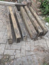 6x wooden sleepers for raised