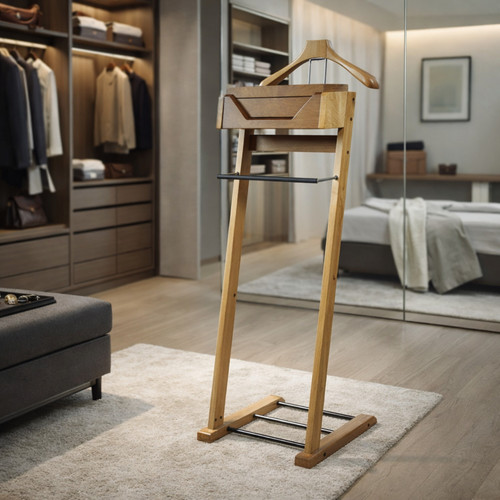 Wooden valet stand tray - wooden,
