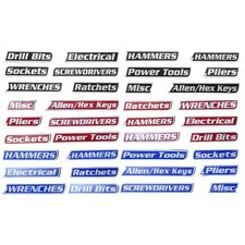 Magnetic Toolbox Labels Metal