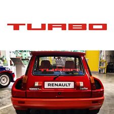 Retro Renault 5 Turbo 1 Rear Window Sticker Decal RS Gordini Hot Hatch.