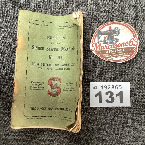 Singer sewing machine no99 - singer,