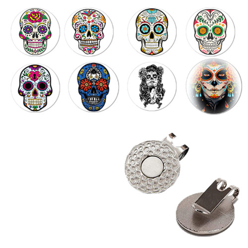 Golf ball markers the day - ball,