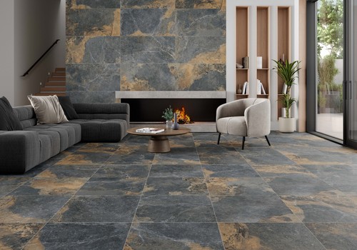 Black terracotta slate - black,
