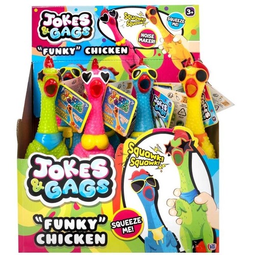 Funky chicken squeaky toy - chicken,
