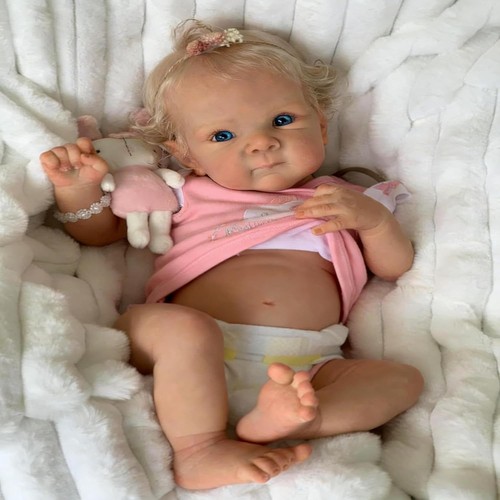 Blonde lifelike reborn baby - lifelike,