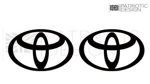 Toyota logo car vinyl - 2x,