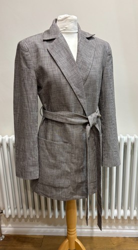 Zara women grey blazer with - grey,