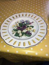2 X Royal Falcon Weatherby Decorated Floral Plates Intended To Have Ribbon Inser