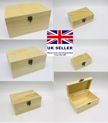 Wooden craft box - wooden, pine