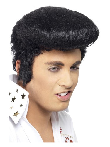 Elvis deluxe wig - deluxe, black