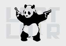 Banksy Gunner Panda inspired