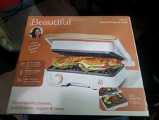 2-in-1 Gourmet Sandwich & Panini Maker Press With Non-stick Grill - Electric