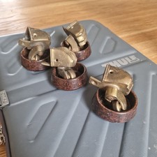 4 Antique Brass Lion's Claw