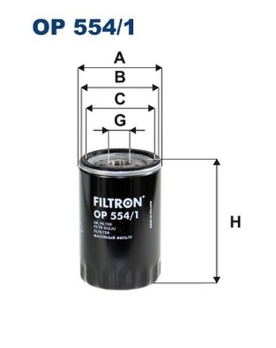 Fits filtron 554 oil - filtron, op