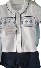 Baby Boy set. 3 months Emile Et Rose. 2 piece set navy & white set BNWT RRP £25