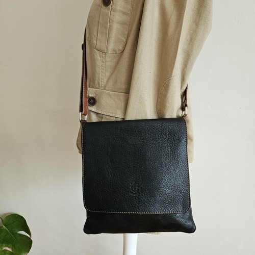 Vintage italian black leather - vintage,