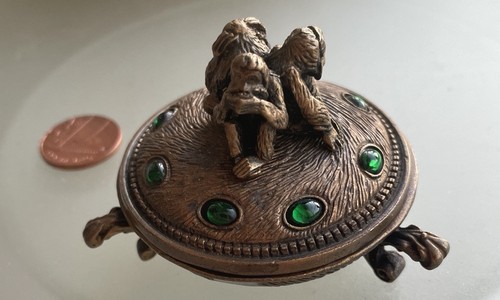 Trinket dish brass with - with, wise