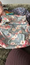 Cath Kidston Light Blue With Floral Coloured Print Backpack Used