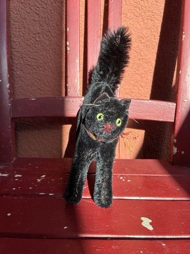 Steiff black cat humpback - cat,