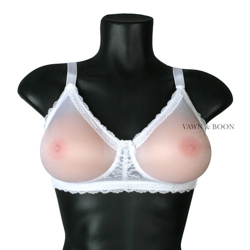 White pocket bra for - pocket, silicone