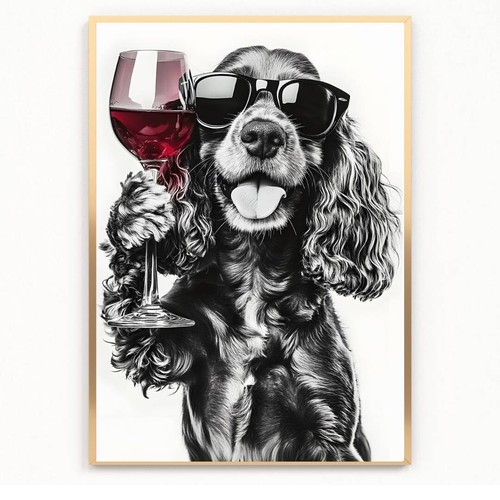 Funny cocker spaniel dog - cocker,