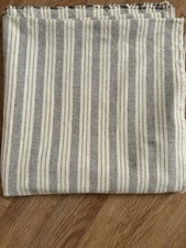 Susie Watson Charcoal Medium Ticking Stripe Fabric