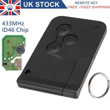 Replacement for Renault Megane Scenic 2 Clio 3 Button 433MHz Remote Key Card Fob