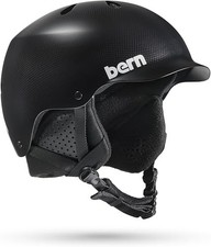 Bern Watts Carbon Unisex Adult Ski & Snowsports Helmet, Semi-Gloss Black, Large