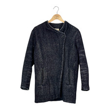 IRO wool and alpaca coat with leather details size 36