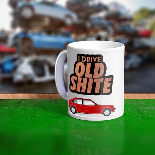 Large old shite mug - old,