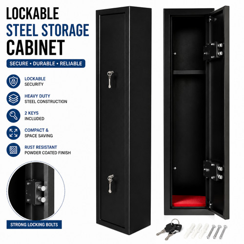 Gun cabinet lockable - or,