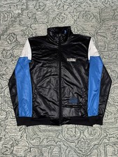 Adidas full zip faux leather