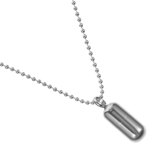 Pill case charm necklace - charm, vial