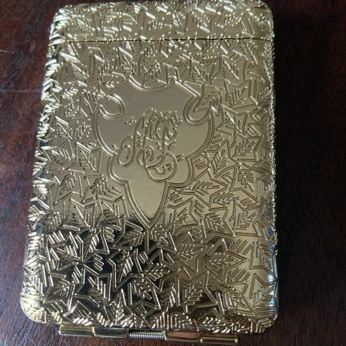 Vintage gold tone engraved - gold,