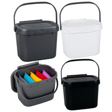 Addis 100% Plastic Everyday Kitchen Food Waste Compost Caddy Bin 4.5 Litre