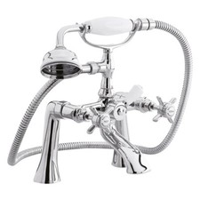 Nuie Beaumont 1/2 Bath Shower Mixer Tap Pillar Mounted - Chrome