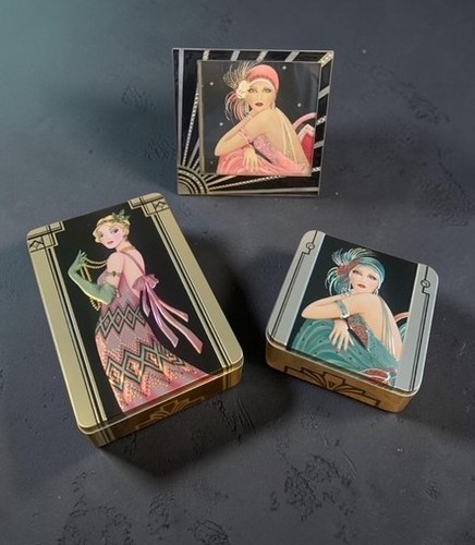 Art deco lady set - art,