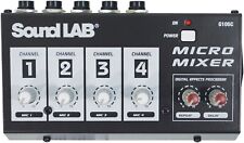 Soundlab 4 Channel Mono Microphone Mixer With Effects & Echo with delay - NEW