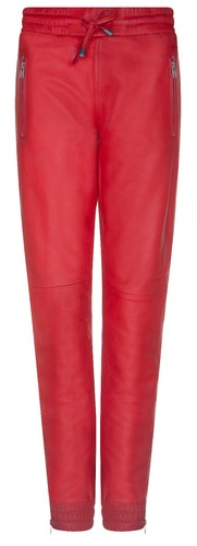 Women red real leather - red,