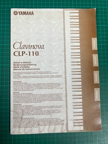 Yamaha clavinova clp110 - yamaha,