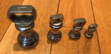 Vintage Imperial Weights Set 1lb–2oz Chrome-Plated Brass Kitchen Scale Weight M8