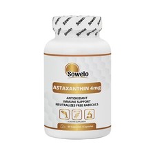 Astaxanthin 4 mg – Softgels – Antioxidant, Immune & Eye Support – Skin – Sowelo